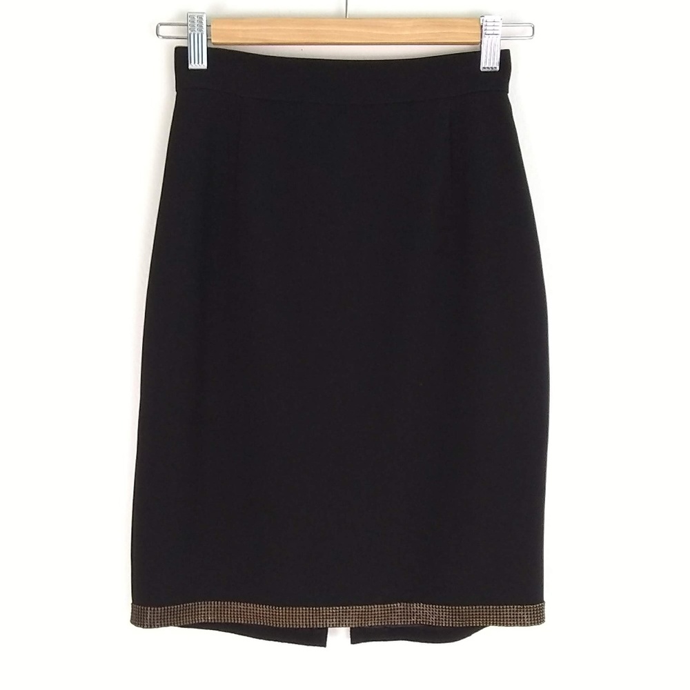 Elie Tahari | Black Pencil Skirt | Embellished XS